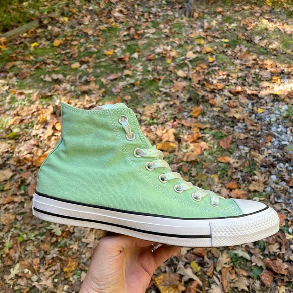 New Converse All Star Light Green High Top Sneakers Size 10.5 Women’s - Picture 6 of 15